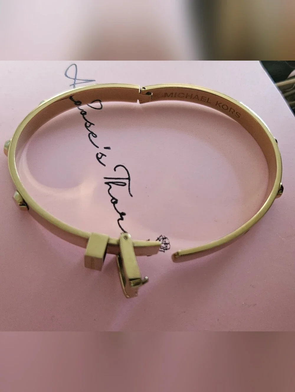 Michael Kors Gold-Tone Hinged Cuff Bracelet - Gold